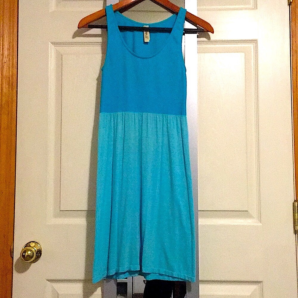 2XHP 💙Gorgeous Blue Ombre Ribbed Tank Top Style Dress by JJ Always. XS/S